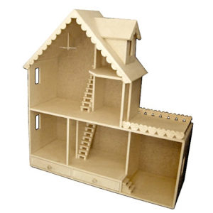 Country barbie wooden dollhouse kit unfinished 
