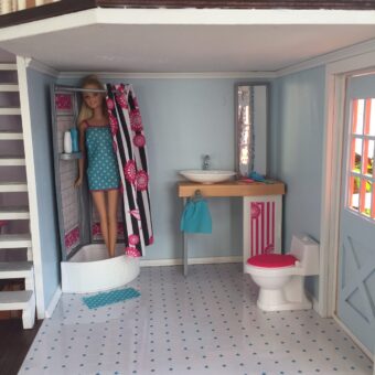 Wooden Barbie Country Dollhouse Bathroom