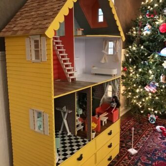 Wooden Barbie Alpine Dollhouse with extra drawers